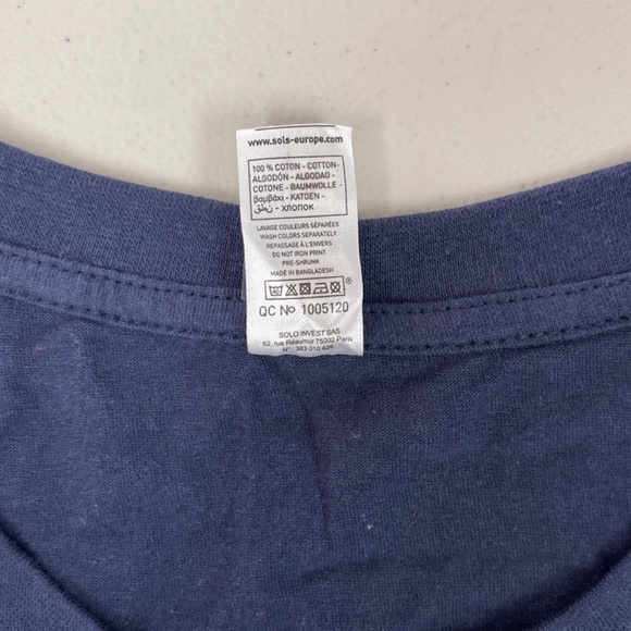 SOL’S "I play games" Navy Tshirt Large - Picture 4 of 7